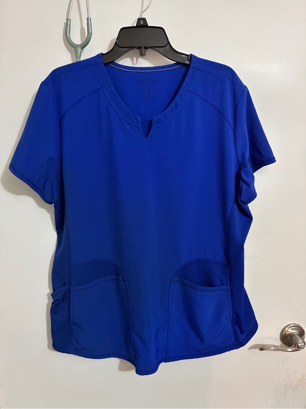 Scrubstar Royal Blue Notch V-Neck Medical Scrub Top